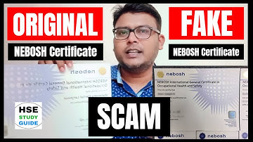 Fake NEBOSH Certificate | Check Your NEBOSH Certificate | Fake NEBOSH IGC Certificate Scam