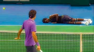 ROGER FEDERER DROPPING PLAYERS WITH NO MERCY
