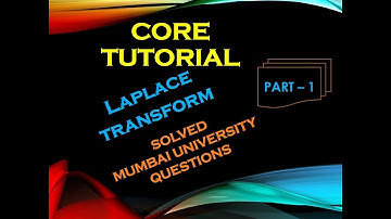 Degree Engg | M-3 Paper Solution | Laplace Transform |  PART 1 | Prof Zaid