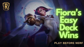 Overpowered Fiora Deck - Legends Of Runeterra