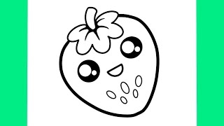 Se Deseneaza O Capsunica Kawaii Desen Usor Pentru Incepatori