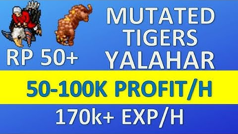 Tibia Guias - Profit - Mutated Tiger Yalahar - RP 50+ 50-100k profit