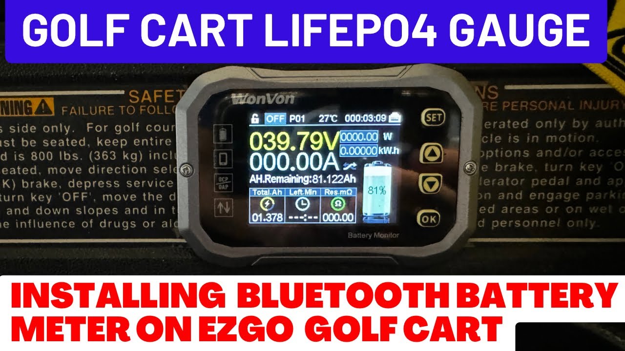 How to Install Golf Cart LiFePo Bluetooth Power Meter