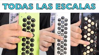 TODAS LAS ESCALAS‼ Acordeones MI, Fa y SOL