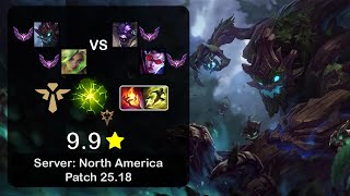 Maokai Support + Zeri vs Alistar + Vayne - NA Master - Patch 25.18
