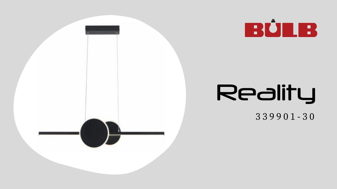 Люстра Reality 339901-30 Gendra Led 1x23W 4000K 1840Lm IP20 Черная video