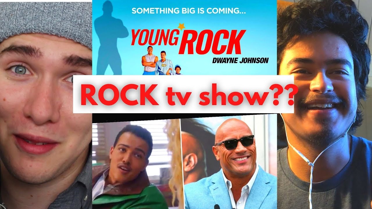 YOUNG ROCK trailer REACTION | we react for the first time to the Rock' new show about himself??