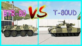 Tank Crashes Test - T-80UD Vs. BTR-80 | BeamNG Drive
