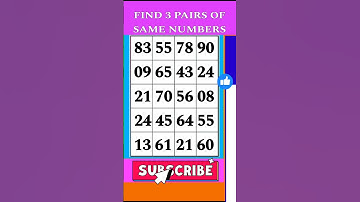 Find the 3 Number Pairs Before Time Runs Out!