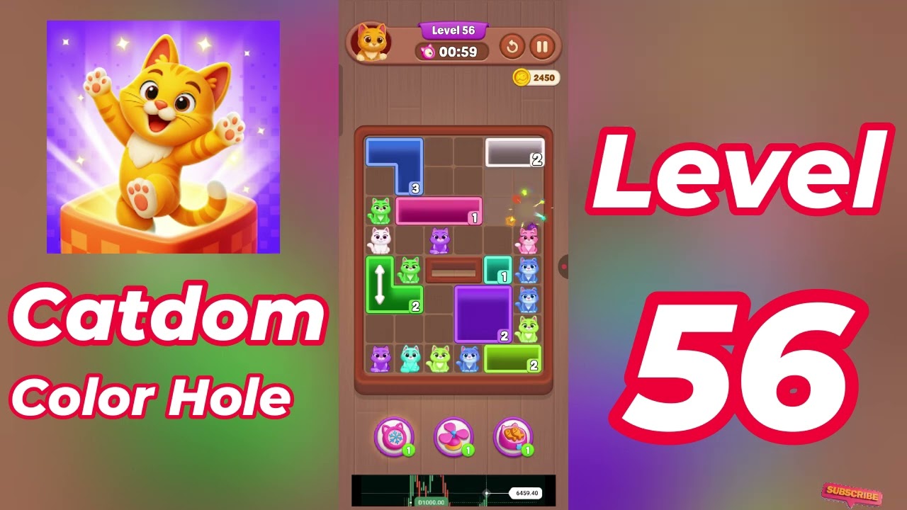 Catdom Color Hole Level 56 Walkthrough 🐱🟣 | Relaxing Color Puzzle Game | Go Answer