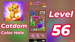 Catdom Color Hole Level 56 Walkthrough Relaxing Color Puzzle Game Go Answer