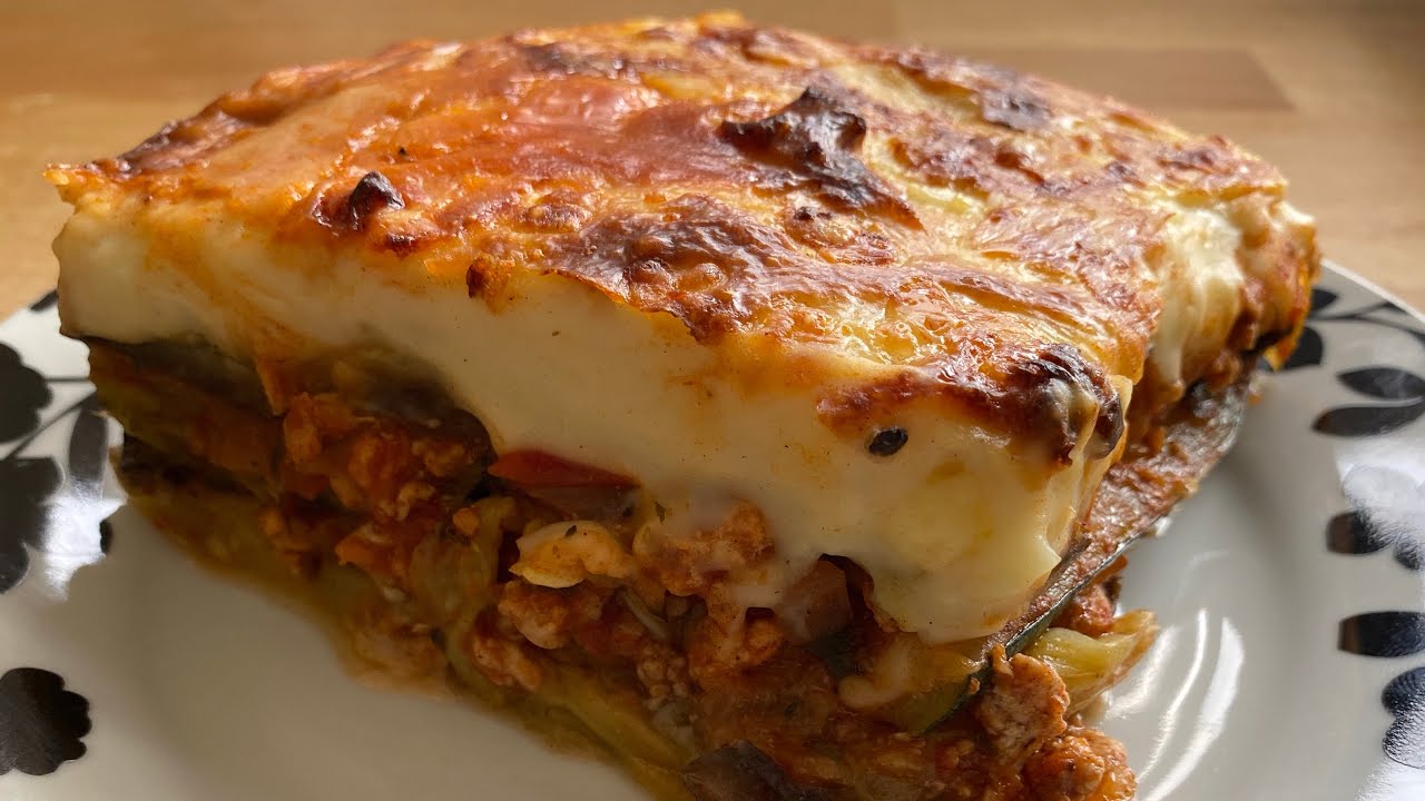 Moussaka - Cyprus Style - not fried, but just as good - YouTube