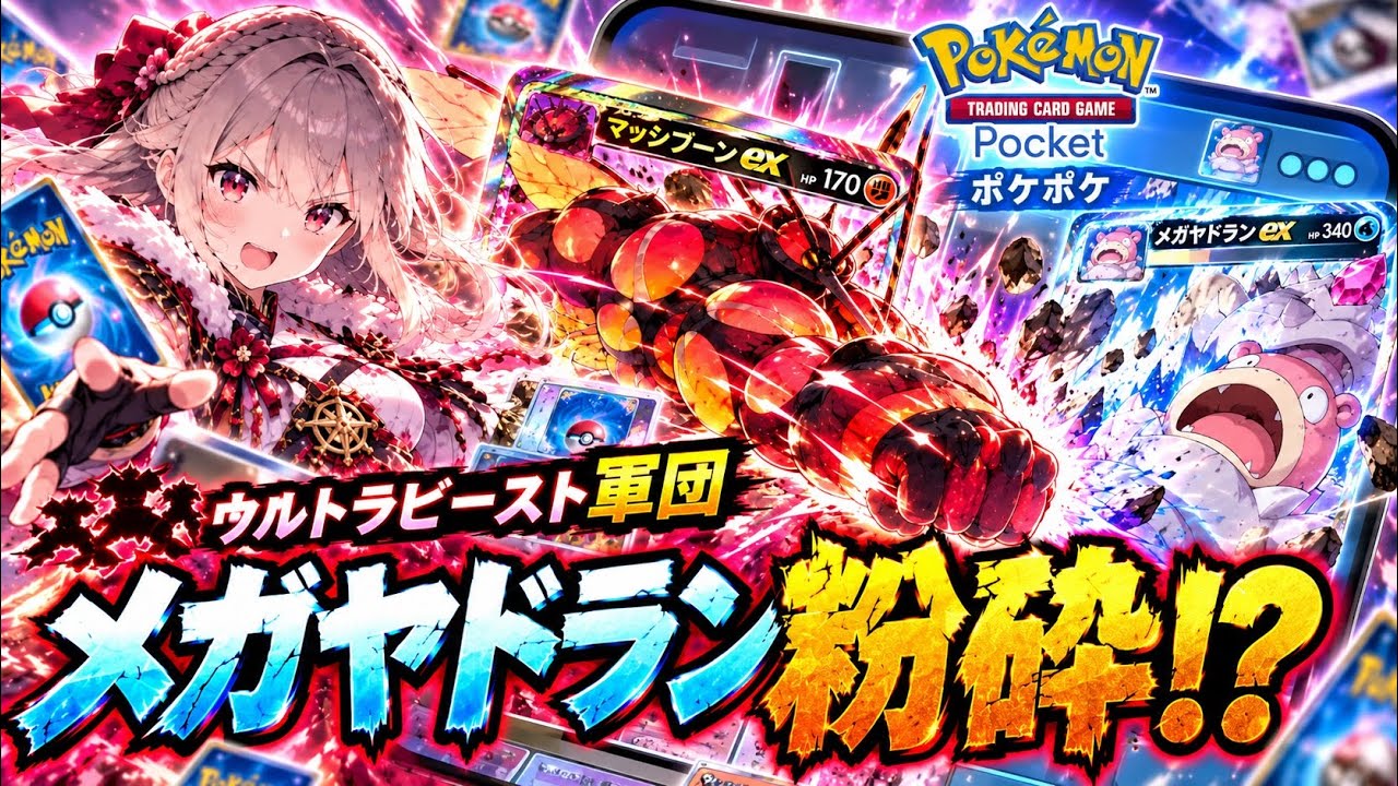 ポケポケ】ウルトラビースト軍団で大暴れ！マッシブーンexが決めた衝撃