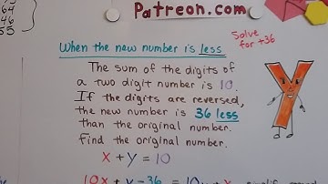 Algebra I #8.6a, Systems of Equations - Sum of Digits word problem
