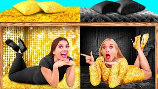 Secret Rooms Under The Bed | Rich VS Broke Parenting Hacks by TeenTeam Challenge