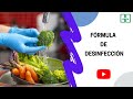 FÓRMULA DE DESINFECCIÓN DE ALIMENTOS