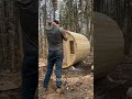 Timelapse of a wood burning sauna install