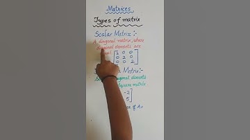 What is Scalar matrix //What is Trace of a matrix//#shorts@ClassmateSuccess