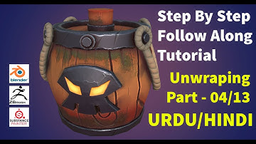 LowPoly Stylized Barrel#Modeling#Unwrap#Sculpting#Texturing#Blender#ZBrush#Substance Painter Part-04