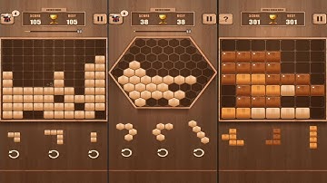 Wooden 100 Block (-by LIHUHU) - free offline block puzzle game for Android and iOS - gameplay.