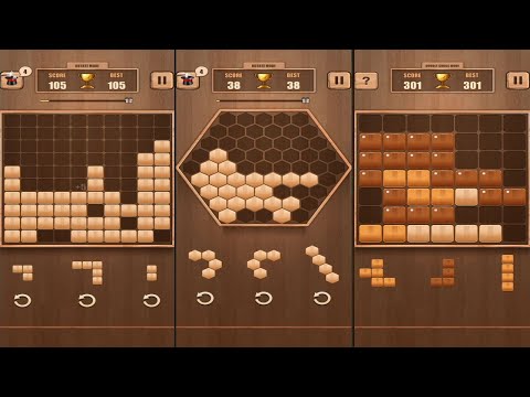 Wooden 100 Block (by LIHUHU) - free offline block puzzle game for Android and iOS - gameplay.