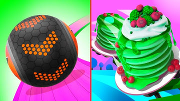 Going Balls VS Pancake Run, Android iOS Gameplay | Walkthrough , Ball Colour Run  New Update
