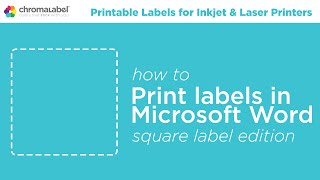 How to Print Rectangle & Square Laser / Inkjet Labels with Microsoft Word