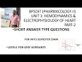 HEMODYNAMICS SHORT ANSWER QUESTIONS PART- 2
