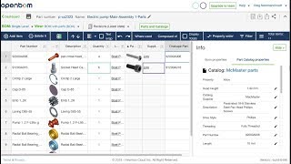 OpenBOM - improved navigation between Bill of Materials and Part Catalogs