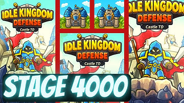 Stage 4000 in Idle Kingdom Defense, my formation and castle, tower defense game, gameplay