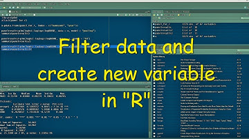 Filtering data, create new variable in R