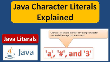 Java Character Literals Explained | Java Tutorial