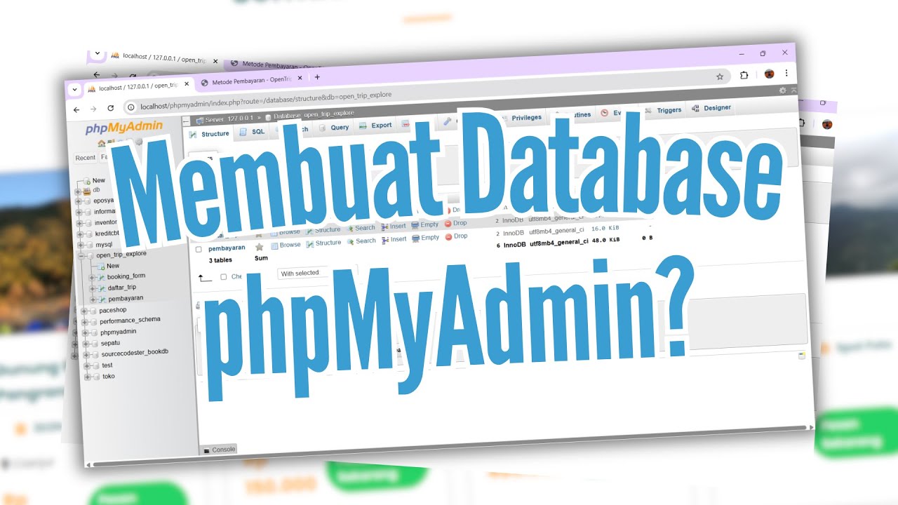 Video Pembelajaran Pembuatan Database menggunakan phpMyAdmin - YouTube