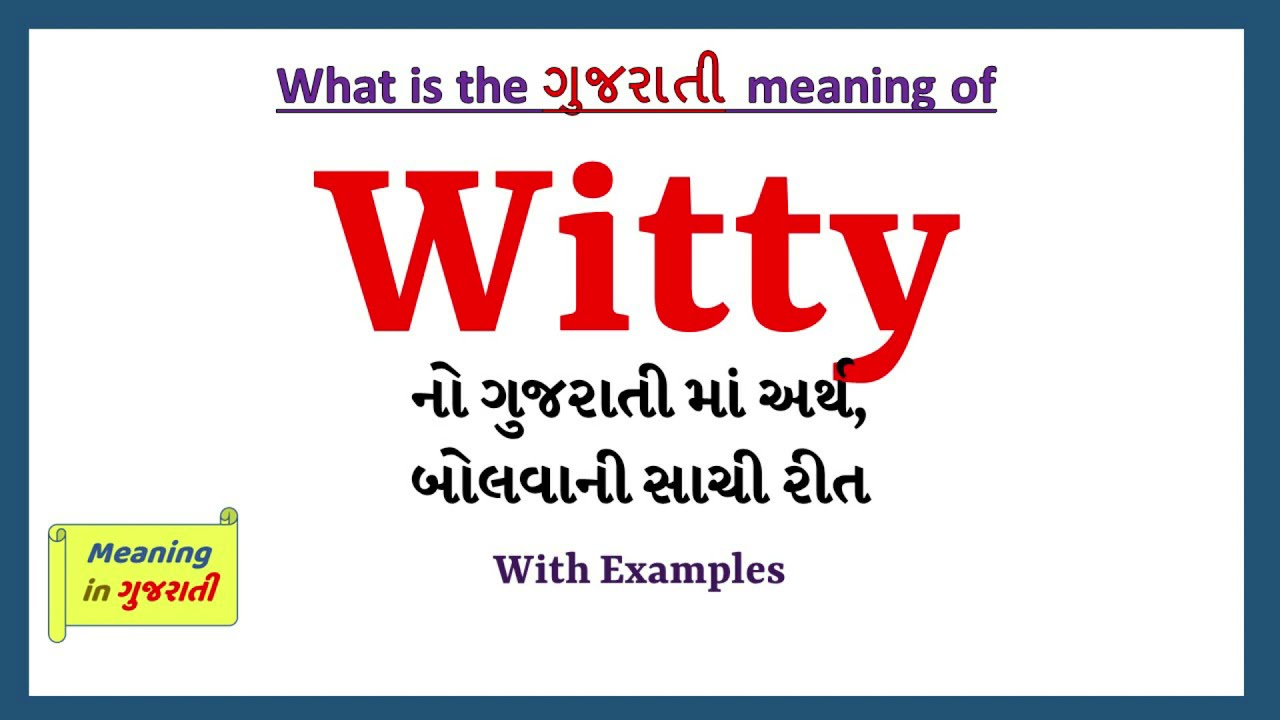 pdf witty meaning in gujarati