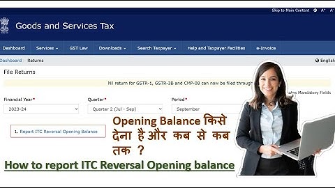 How to Report ITC reversal Opening Balance in GST | Add opening balance of ITC in new ledger in GST