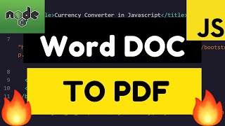 Node.js Express Word Document DOCX or DOC to PDF Converter Full App Using LibreOffice Library screenshot 4