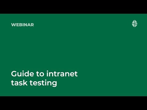 Webinar | Intranet task testing how-to guide