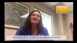 UNIV1000 First Year Seminar Welcome - Marti Snyder, Nova Southeastern University Noticias