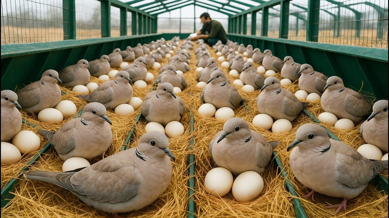 How To Raise Pigeons For Eggs & Poultry - Egg Harvesting - Poultry Business