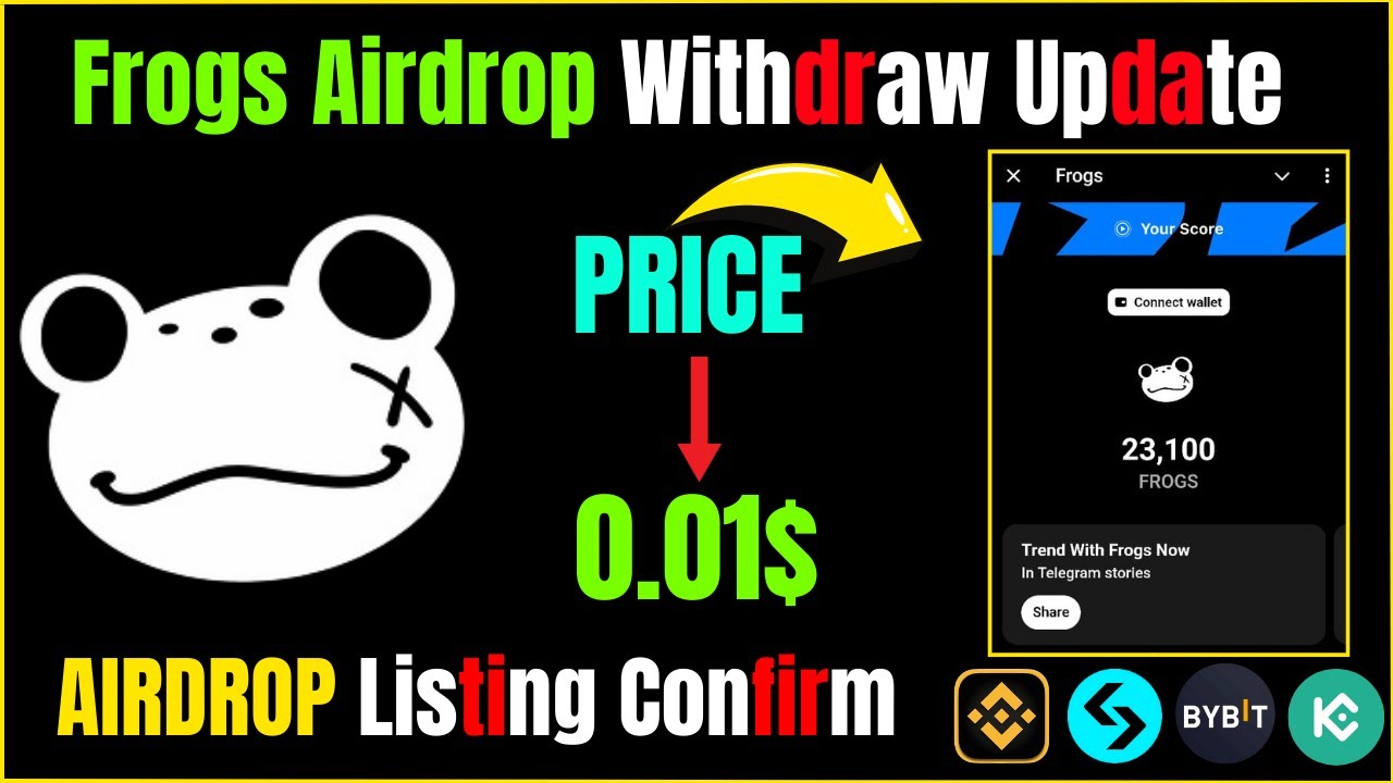 Frogs Airdrop Listing Confirm | Frogs Airdrop Withdraw Update |