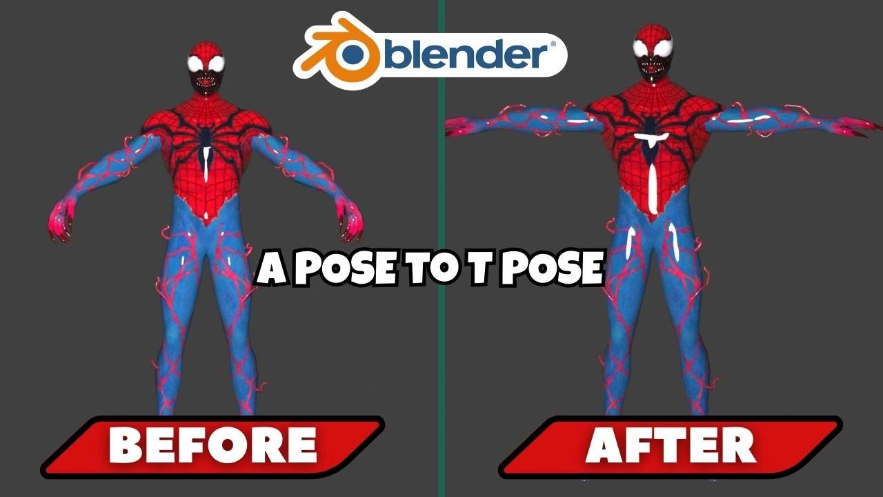 Unable to change from T-pose to A-pose - Animation and Rigging - Blender  Artists Community