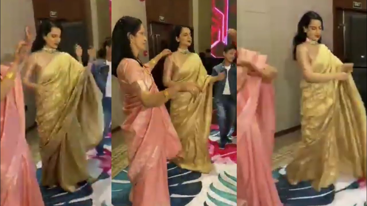 Kangana Ranaut dancing on Pahari Song  Thekedarniye   Akshts engagement