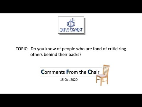 COMMENTS FROM THE CHAIR with Bro Bong Arjonillo - 15 October 2020