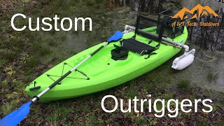 Yes! Custom DIY Kayak Outriggers on Tahoma Lifetime, Stabilizers, Fishing Kayak