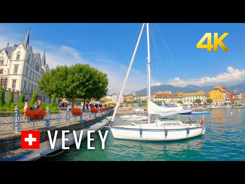 Vevey, one of the “Pearls of the Swiss Riviera” 🇨🇭 Switzerland 4K