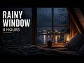 Rainy Window at Night 🌧️ Sleep Instantly with Gentle Rain Sounds | 8 Hours