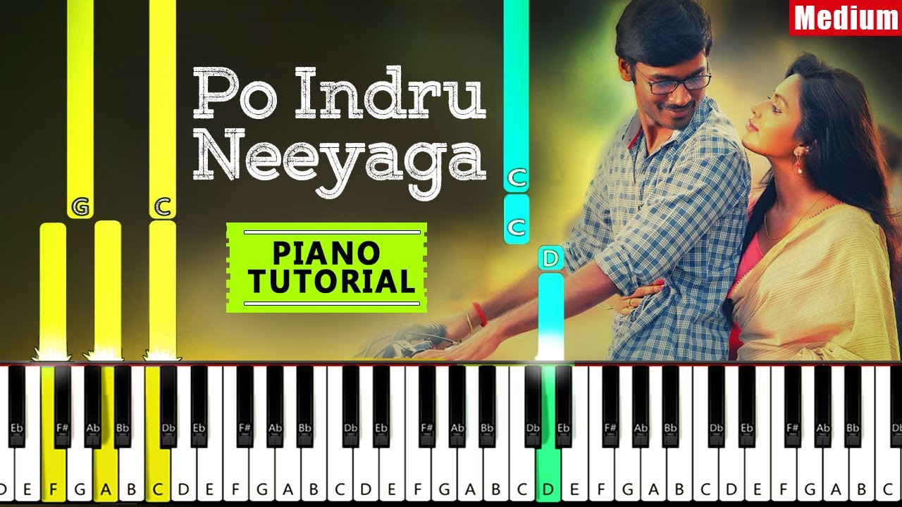 Po Indru Neeyaga Piano Tutorial   Velaiilla Pattadhari Songs   Blacktunes Piano