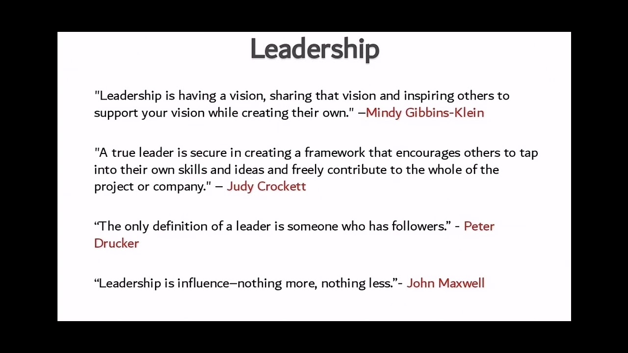 Leadership Definition / Leading in CHISD