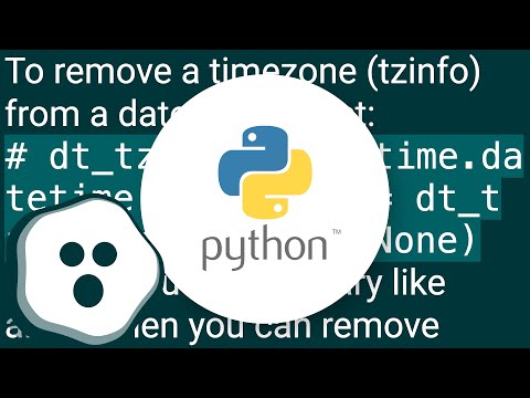 How can I remove a pytz timezone from a datetime object?