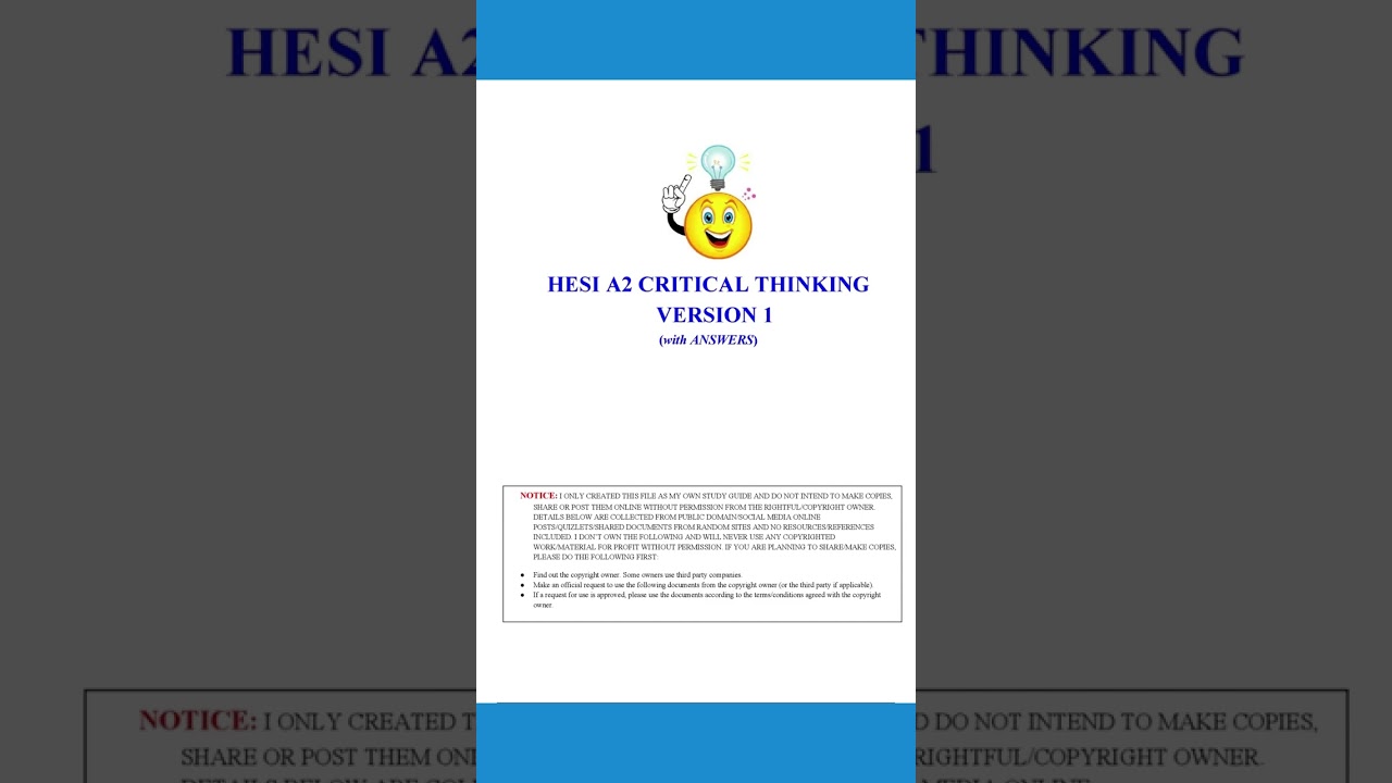 hesi critical thinking practice test